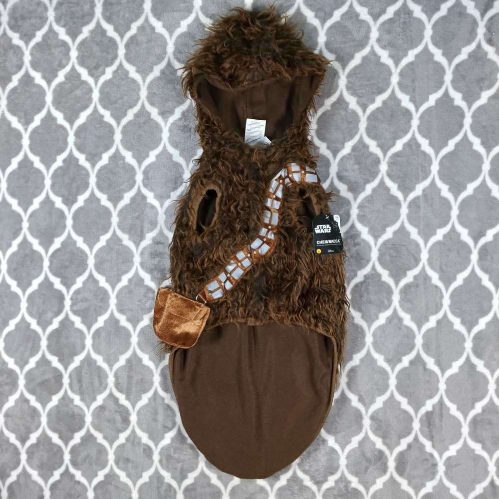Star Wars Dog Costume Size XL Chewbacca Brown Faux Fur Bandolier Wookiee